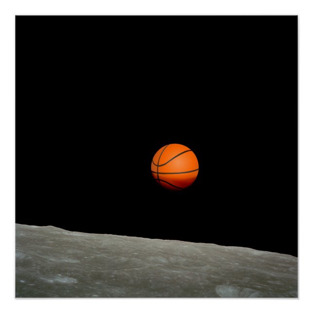 Póster tierra de baloncesto del universo espacial de la l (Anverso)