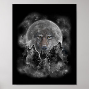 Póster Tierra de caza de lobos grises