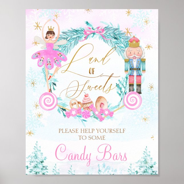 Póster Tierra de flores de dulce Rótulo de cumpleaños de  (Frente)