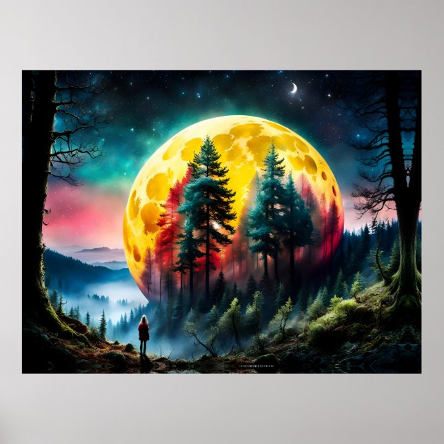Póster Tierra de la luna de los alrededores (Frente)