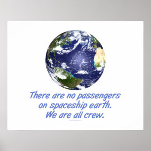 Póster Tierra de la nave espacial, medio ambiente