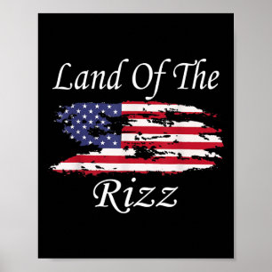 Póster Tierra De La Rizz Divertido Patriótico Trump 4 De
