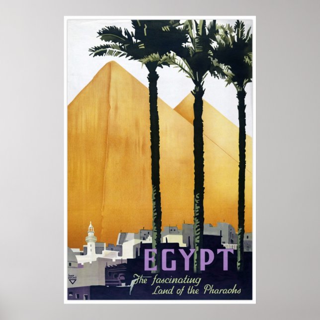 Póster Tierra de los faraones en Egipto, 1937 (Frente)