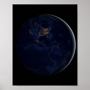 Póster Tierra de noche — La canica negra, 2012