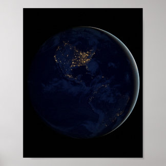 Póster Tierra de noche — La canica negra, 2012