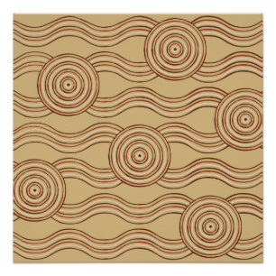 Póster Tierra del arte aborigen