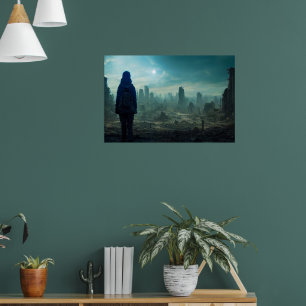 Póster Tierra distópica futura civilización perdida Apoca