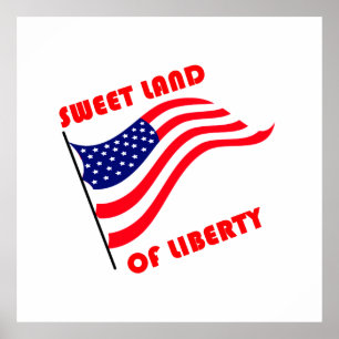Póster Tierra dulce de la libertad