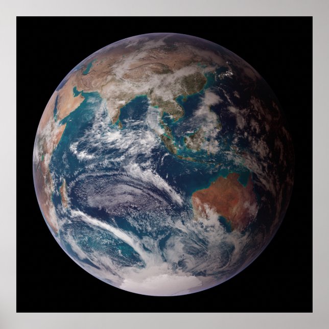 Póster Tierra: El hemisferio oriental (Frente)