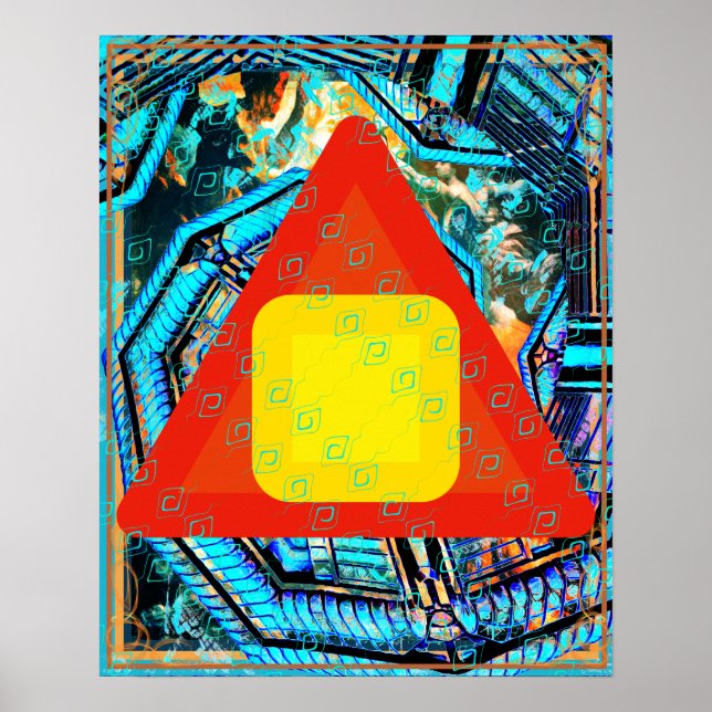 Póster Tierra Elemental Dentro Del Fuego Meditación Ayuda (Frente)