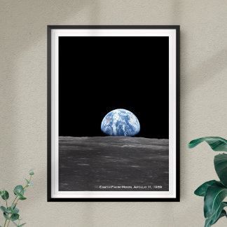 Póster Tierra en la Luna, Apolo 11, 1969