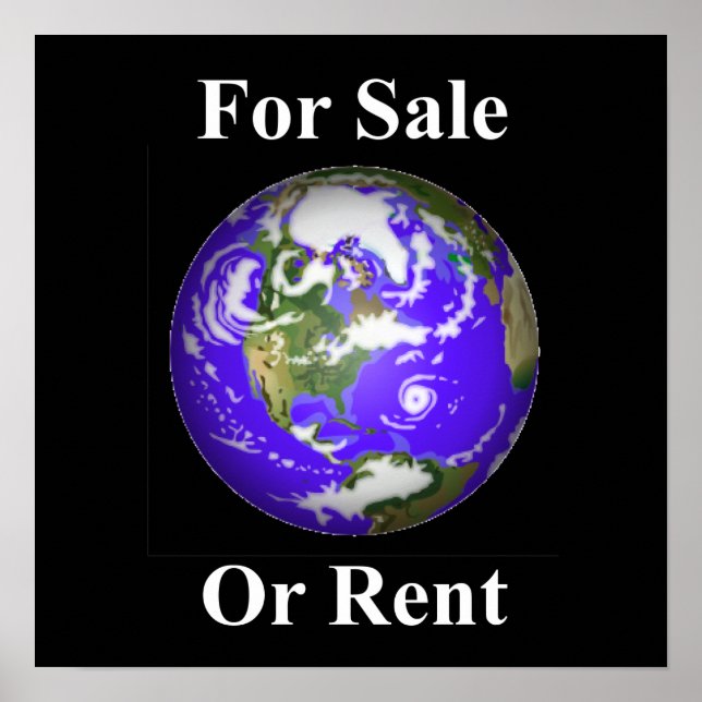 Póster Tierra En Venta O Alquiler (Frente)