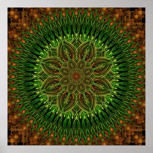 Póster Tierra Flor Mandala