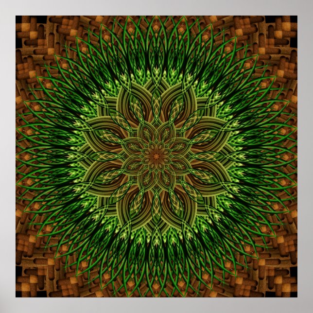 Póster Tierra Flor Mandala (Frente)