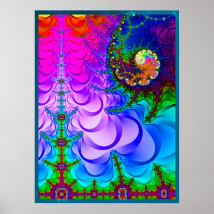 Póster Tierra Fractal Psicodélica
