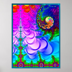 Póster Tierra Fractal Psicodélica