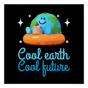 Póster Tierra genial, Futuro genial - Tierra