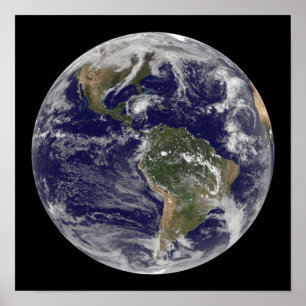 Póster Tierra llena que muestra el huracán Paloma