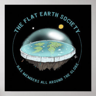 Póster Tierra plana