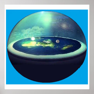 Póster tierra plana con domoPoster