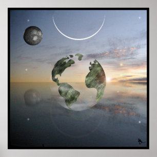 Póster Tierra transparente