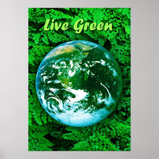 Póster Tierra verde - conciencia ecológica (Frente)