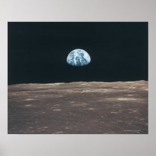 Póster Tierra vista de la luna