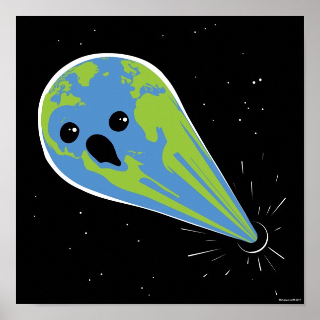 Póster Tierra vs. agujero negro (Frente)