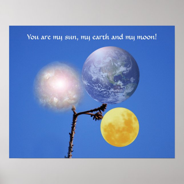 Póster Tierra y luna solares (Frente)