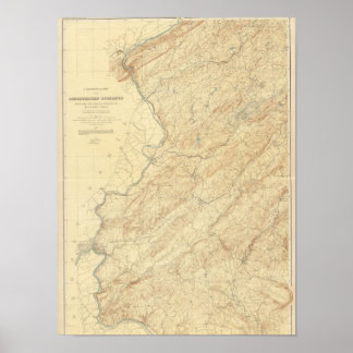 Póster Tierras altas de Nueva Jersey