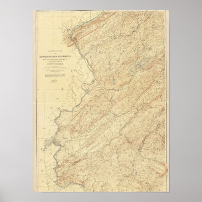 Póster Tierras altas de Nueva Jersey (Frente)