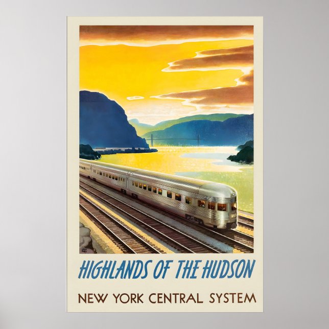 Póster Tierras altas del Hudson Sistema Central de Nueva  (Frente)