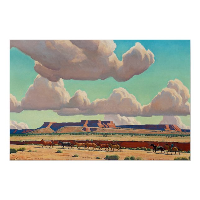 Póster Tierras anchas del Navajo por Maynard Dixon (Anverso)