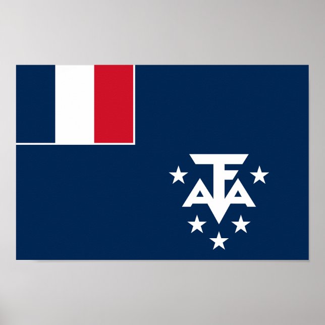 Póster Tierras Australes y Antárticas Francesas (Frente)