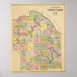 Póster Tierras de la madera 5 Atlas de mapas