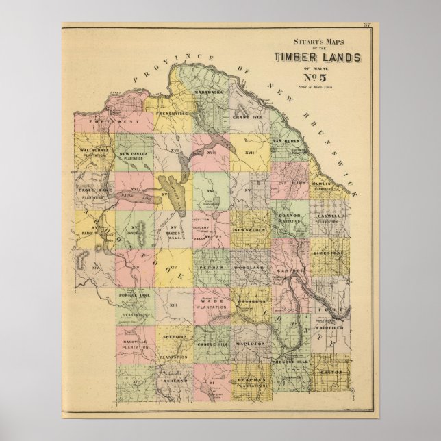 Póster Tierras de la madera 5 Atlas de mapas (Frente)