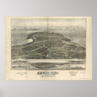 Póster Tierras de los años 1880 terminan MAMÁES de Rockpo