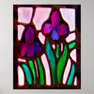 Póster Tiffany Flowers print