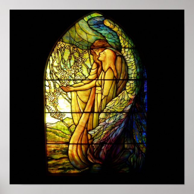 Póster Tiffany Guiando Angel Stain Glass (Frente)