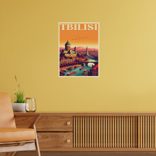 Póster Tiflis Capital de Georgia, regalos de recuerdo ret