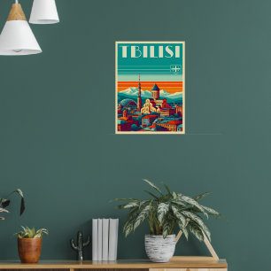 Póster Tiflis Capital de Georgia, regalos de recuerdo ret