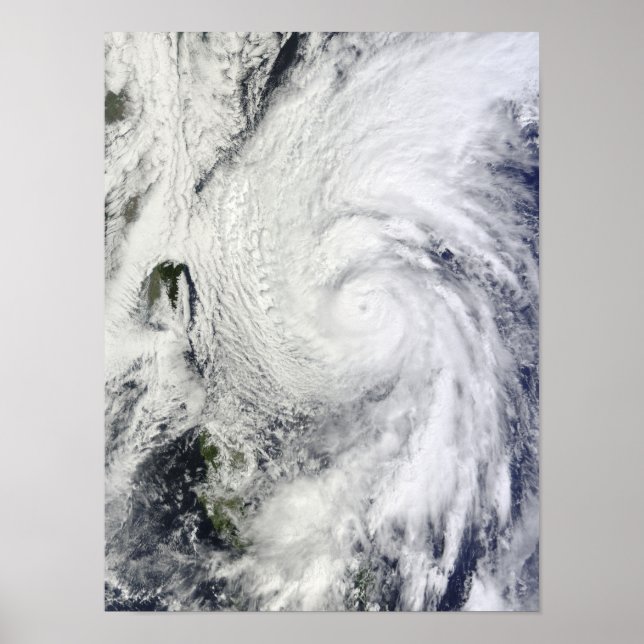 Póster Tifón Chaba en el mar de Filipinas (Frente)