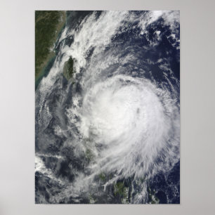 Póster Tifón Lupit en Filipinas