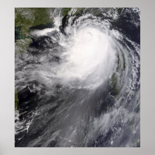 Póster Tifón Nuri que se acerca a China