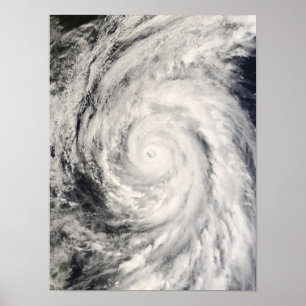 Póster Tifón Rammasun en el mar filipino