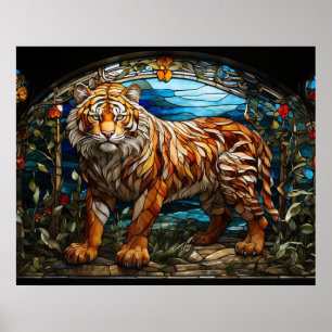 Póster *~* TIGER 5:4 Vidrio manchado de fantasía AP68 dor