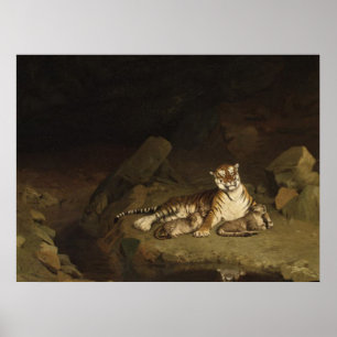 Póster Tiger and Cubs Jean-Leon Gerome 1884