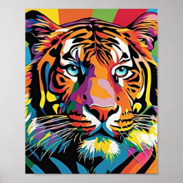 Póster Tiger Color 