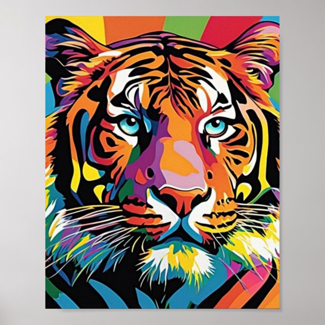 Póster Tiger Color  (Frente)