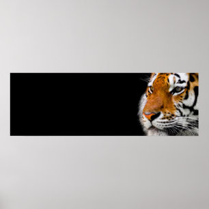 Póster Tiger Eyes Wild Animal Art Courage Leadership